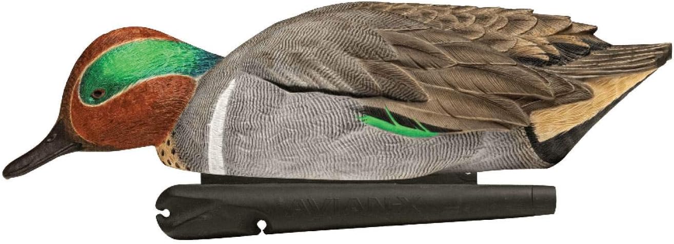 Avian-X Topflight AVX8081 – Señuelos flotantes de pato de caza de alas verdes, duraderos, ultra realistas, paquete de 6 unidades