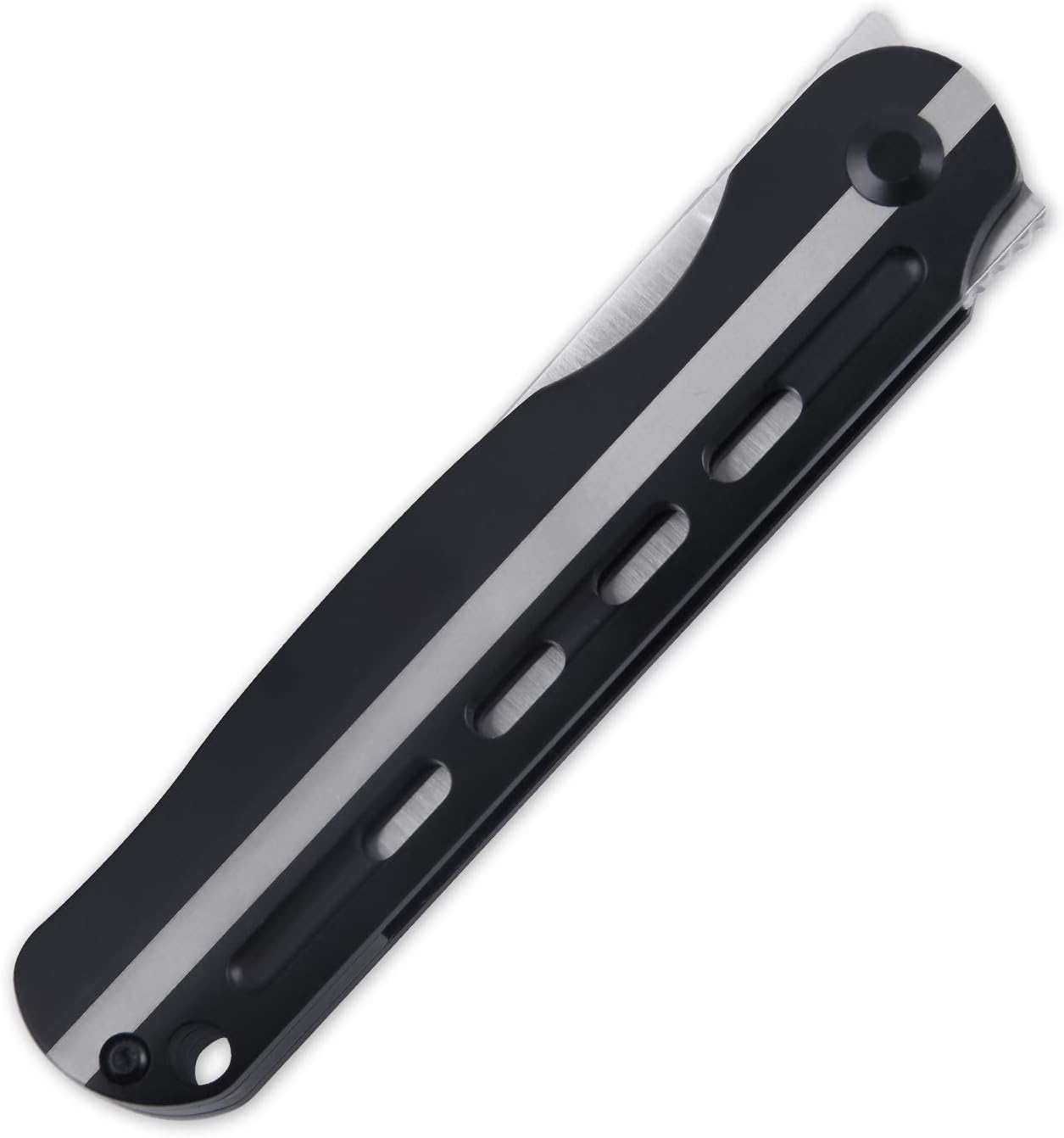 Kizer Cuchillos plegables de titanio, hoja S35VN y mango negro con clip de bolsillo, Lätt Vind Ki4567A1