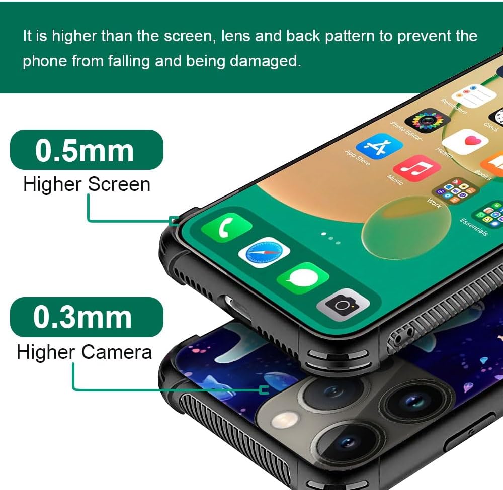 CARLOCA Funda compatible con iPhone 13 Mini, diseño de patrón de tiburón morado Corlorful para niñas y niños, a prueba de golpes, antiarañazos, para