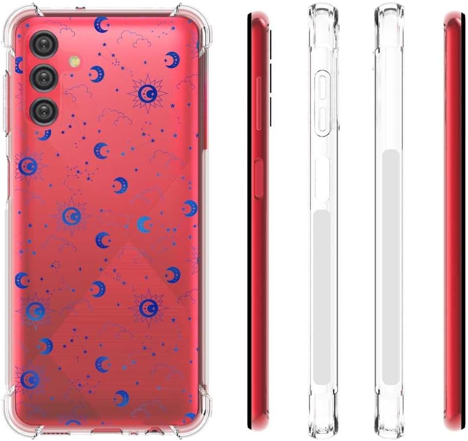 GloriaNguyen Funda diseñada para Samsung Galaxy A13 5G 5G, Zodiac Celestial Blue Moon and Sun elegante para Samsung Case hombres mujeres, funda de