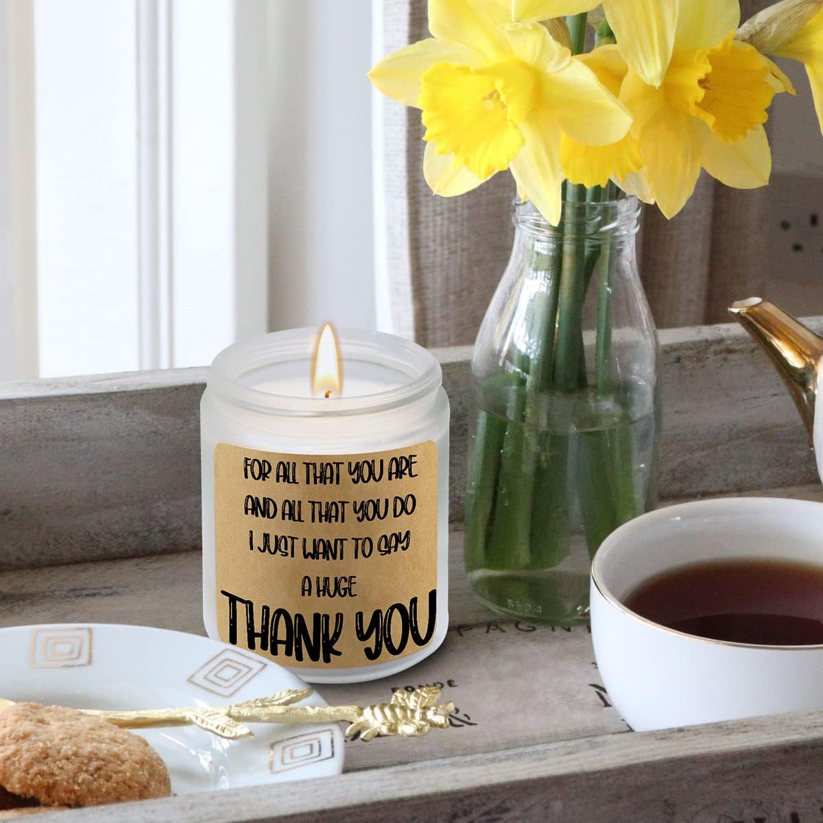 Velas perfumadas de vainilla para mamá, regalos de velas de agradecimiento para mujeres, regalo cálido para el día de Acción de Gracias, Día de la