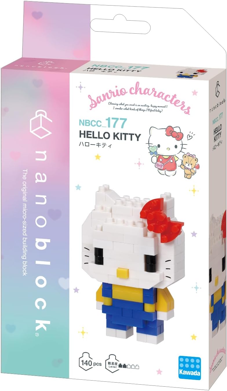 nanoblock – Sanrio – Hello Kitty ver. 2, kit de construcción de la serie de colección de personajes