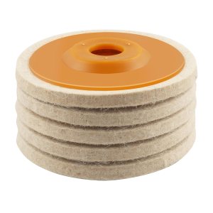 Almohadilla de rueda de fieltro de lana de 4.5 pulgadas, paquete de 5 discos de pulido de lana para amoladora angular Almohadilla de rueda de fieltro de lana de 4.5 pulgadas, paquete de 5 discos de pulido de lana para amoladora angular