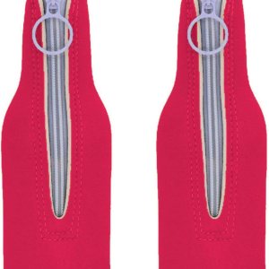 Botella de cerveza de neopreno en blanco (paquete de 2, rosa intenso) Botella de cerveza de neopreno en blanco (paquete de 2, rosa intenso)