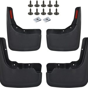 SPEEDWOW Protectores contra salpicaduras para Silverado 1500 2019-2022, 4 piezas delanteras y traseras SPEEDWOW Protectores contra salpicaduras para Silverado 1500 2019-2022, 4 piezas delanteras y traseras