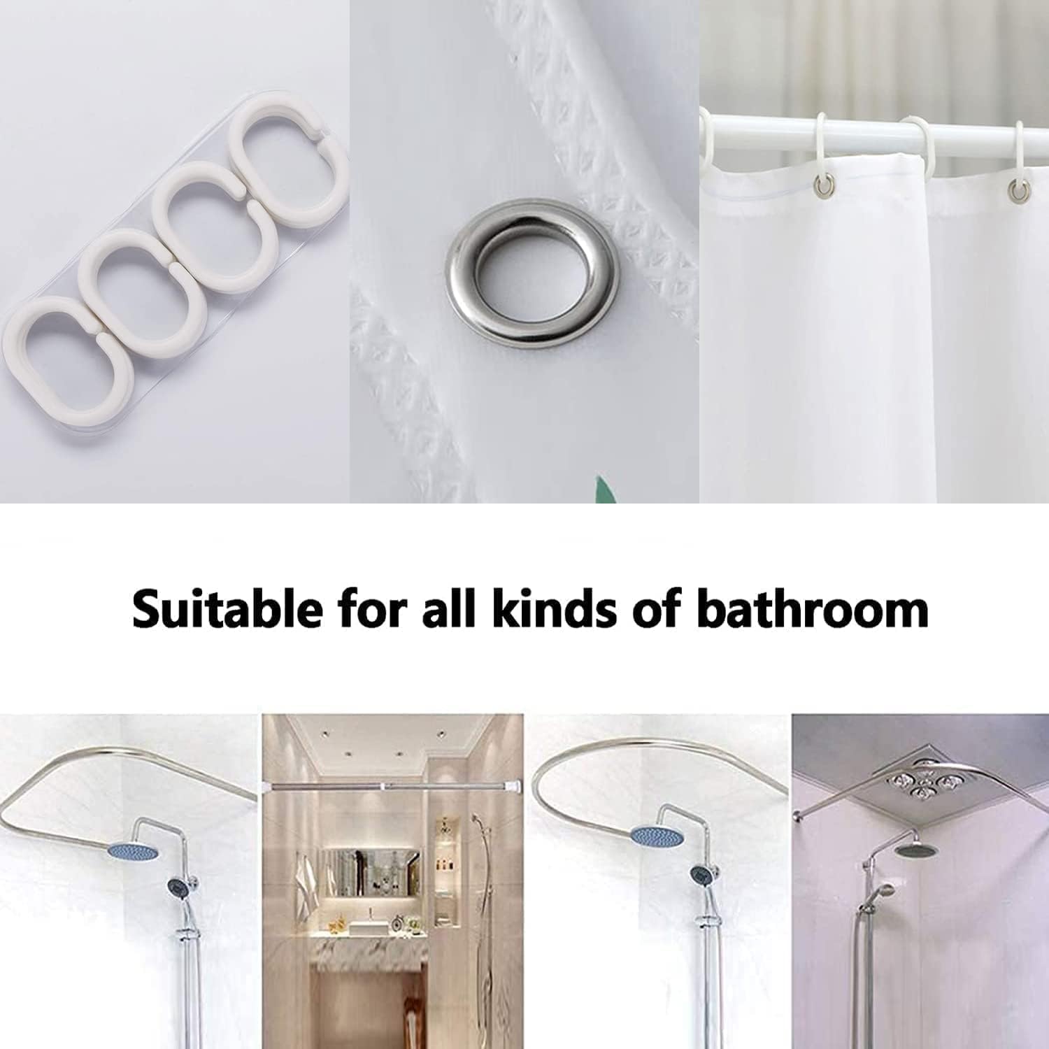 Ghostbusters – Juego de 4 cortinas de ducha, cubierta para tapa de inodoro y tapete de baño, alfombras antideslizantes, duraderas e impermeables,