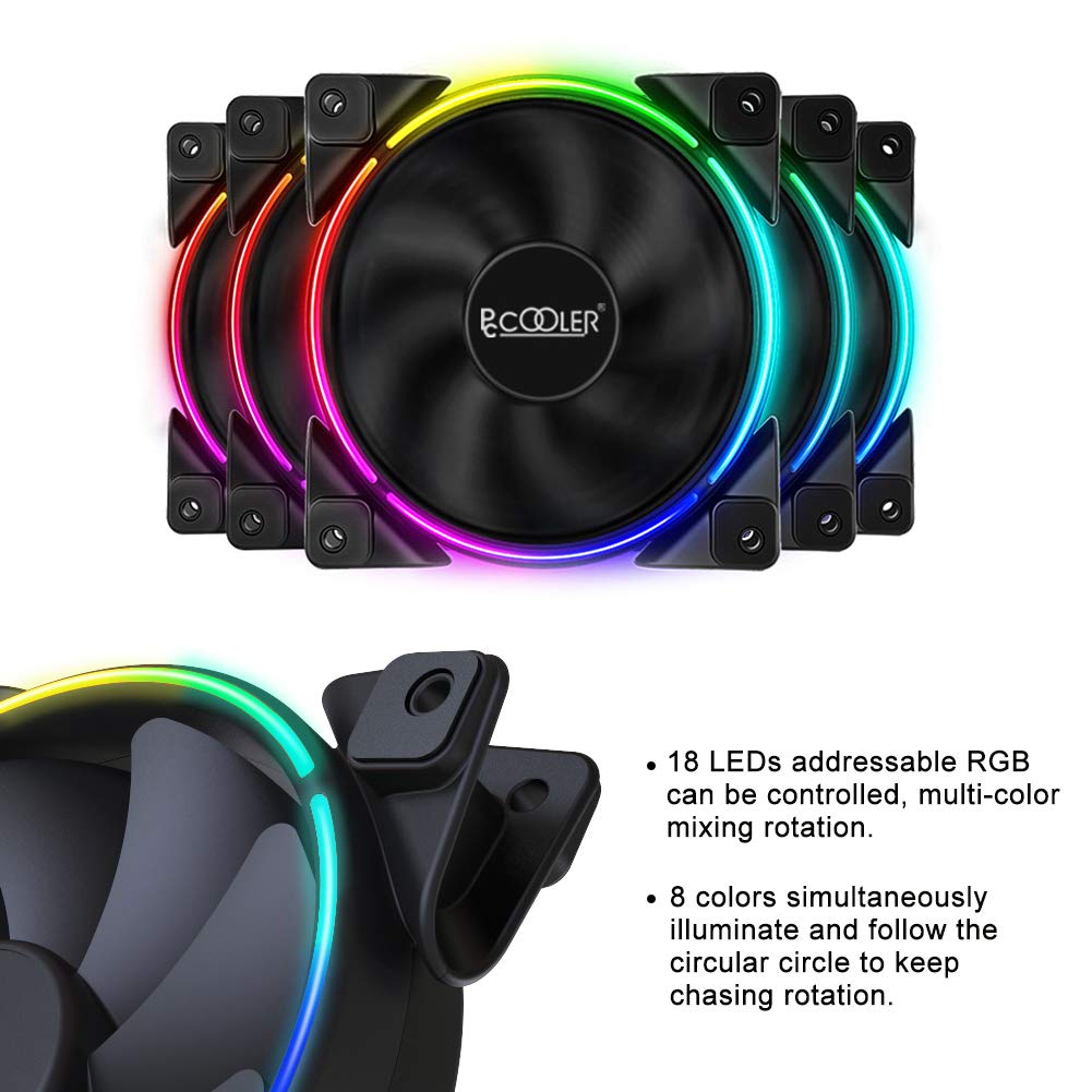 Pccooler – Ventilador 4.724 pulgadas, serie Moonligth., PC-5M120.
