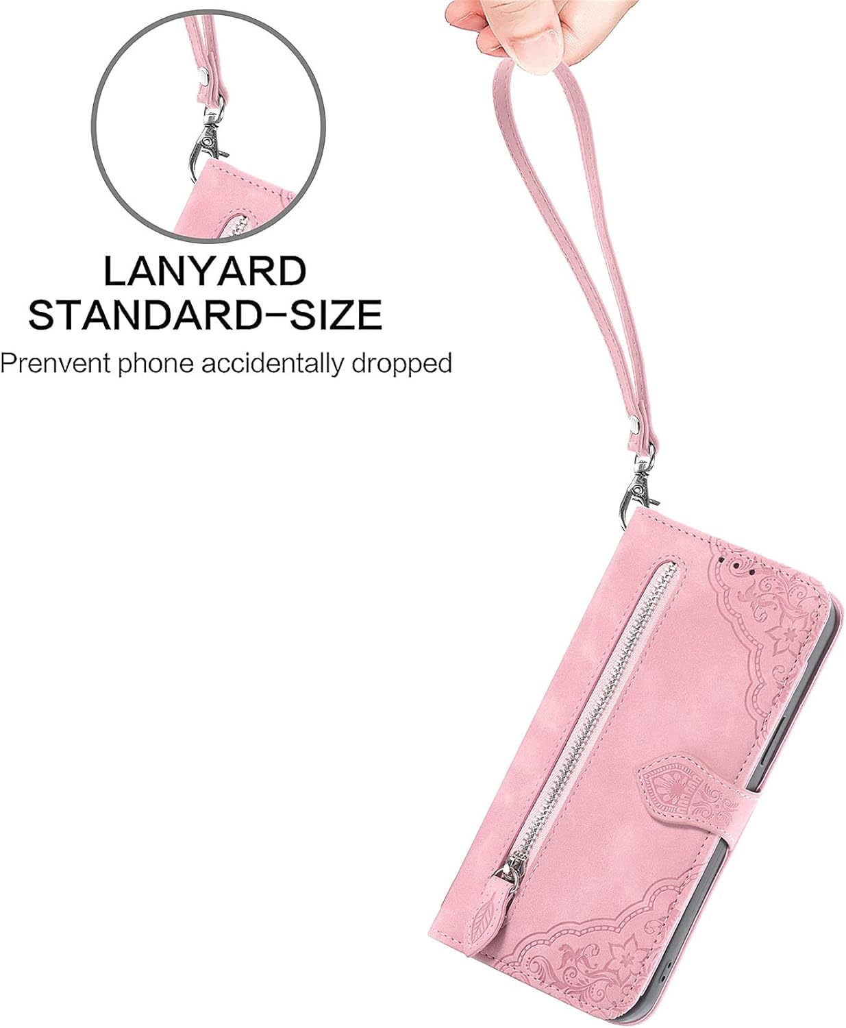 Furiet Funda compatible con Motorola Moto G Stylus 5G 2023 con correa para la muñeca y soporte de cuero para tarjetas con tapa y soporte para