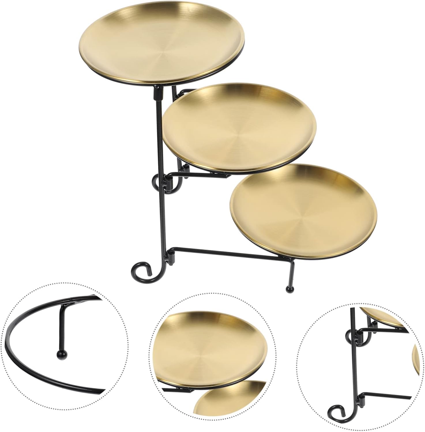 1 soporte para macetas de 3 niveles para plantas de interior, soporte de metal para plantas de interior, soporte de alambre para macetas, macetas