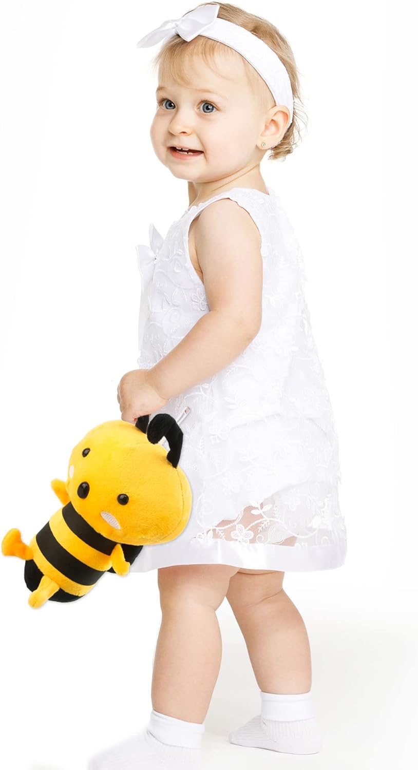 Paquete de 8 juguetes de peluche de abeja de 8 pulgadas, lindos abejorros de peluche realista suave para baby shower, tema de animales, Navidad,