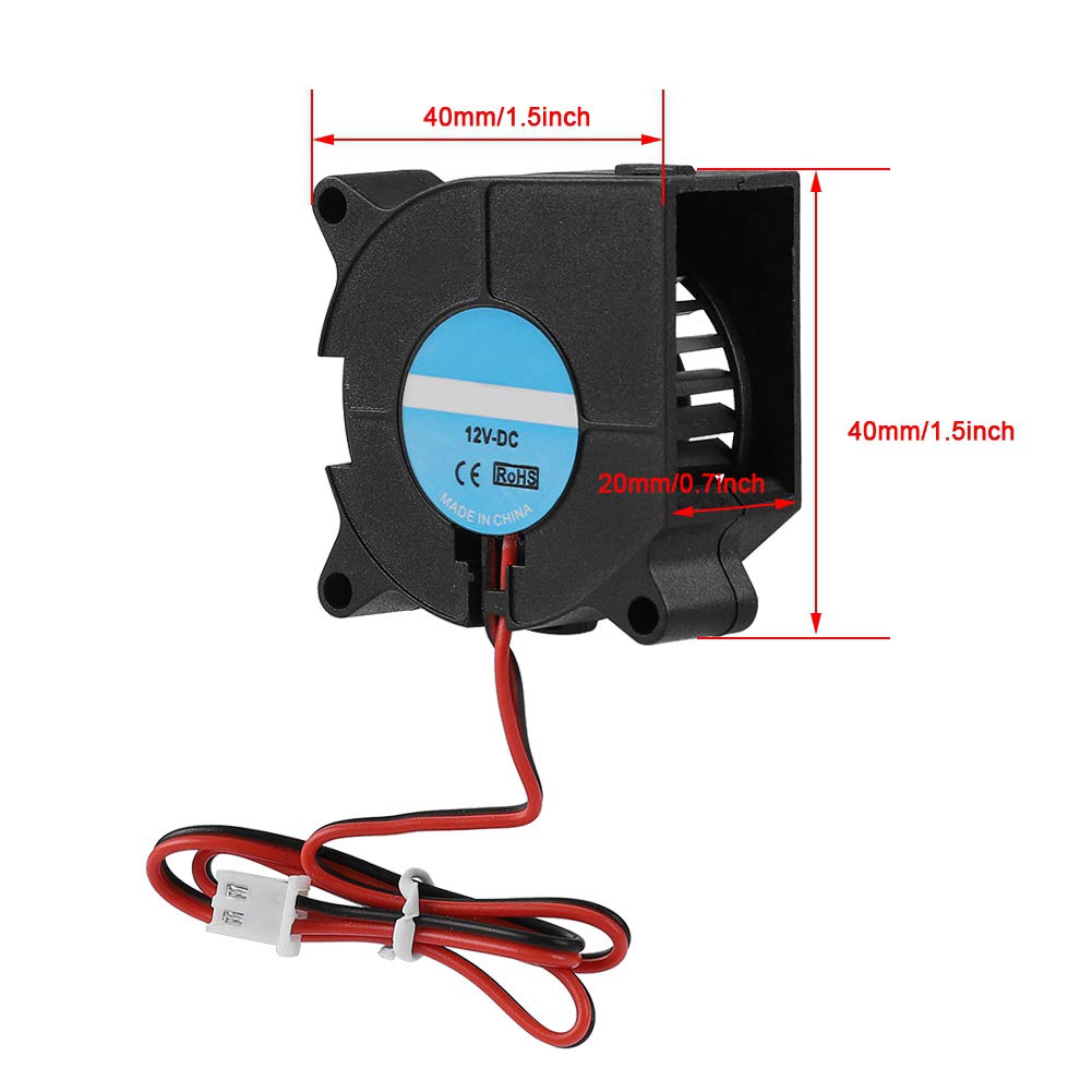 4020 DC Fan 40 * 40 * 20mm Fan Blower Cooling Fan for 3D Printer Accessories (12V)