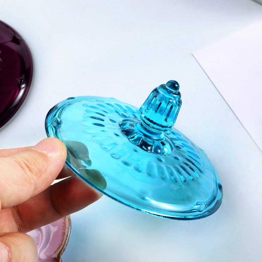 Tarro de cristal tridimensional nostálgico retro europeo del tarro del caramelo del tarro del condimento del tarro con la tapa