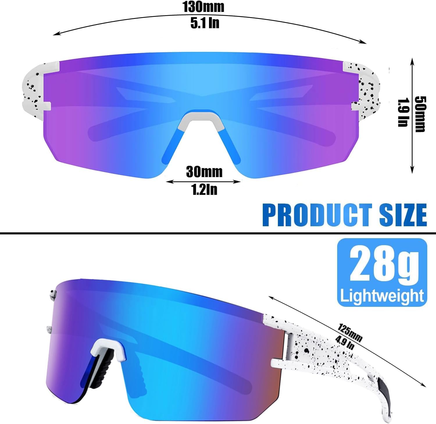 TOTOSALL Polarized Sports Sunglasses Men And Women,Youth Baseball Sunglasses, Cycling glasses,Running,Golf,Fishing
