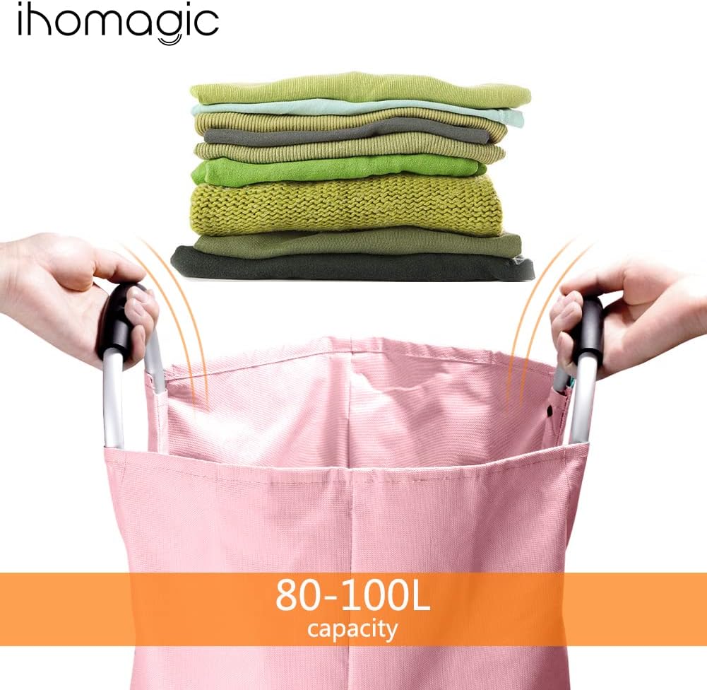 Cesta de lavandería plegable con asas para lavandería, contenedor de lavado independiente, organizador de ropa sucia para juguetes, artículos