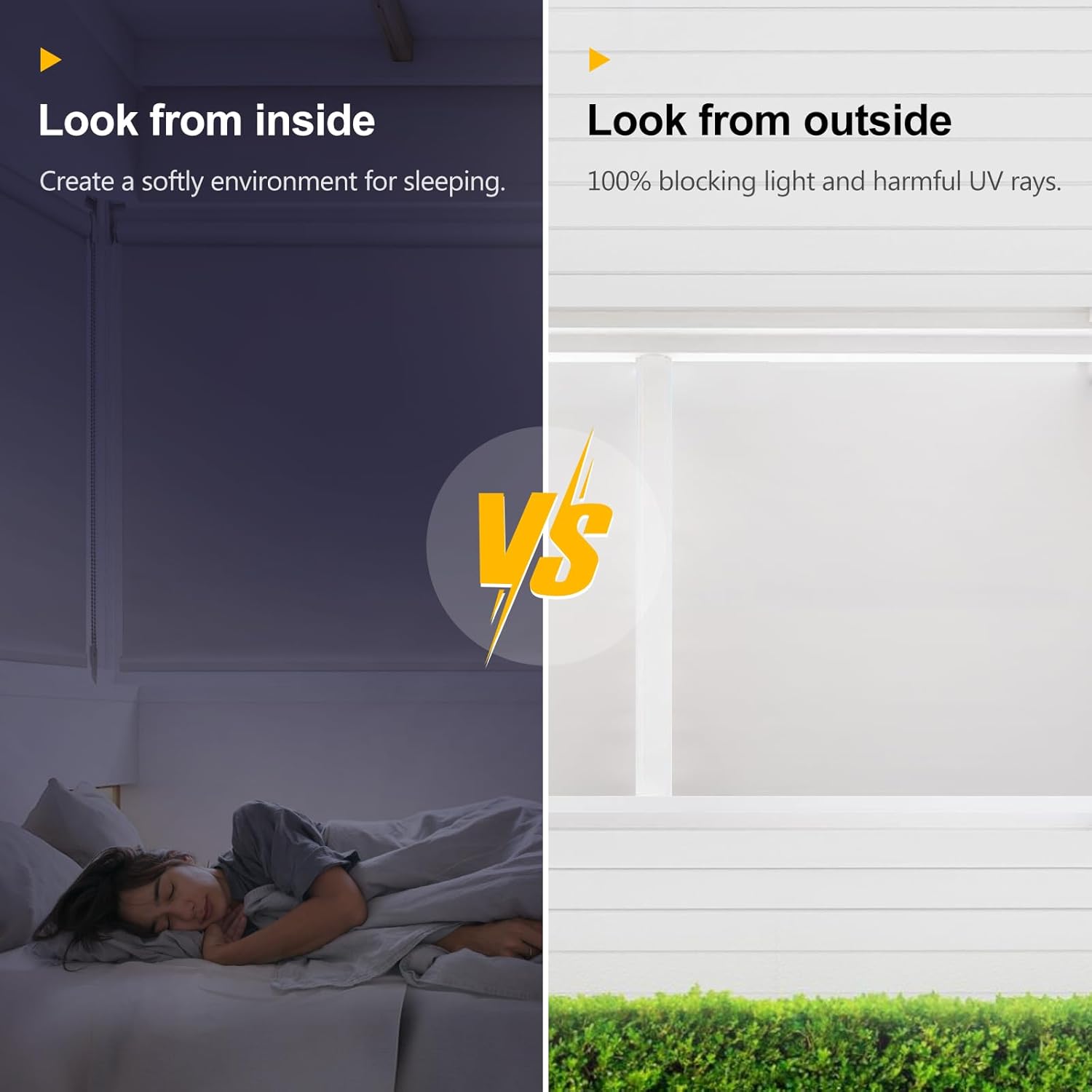 Homland Persianas opacas para ventanas con aislamiento térmico y protección UV, 100% sombra solar, cordón de cuentas de metal, persianas enrollables