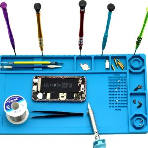 Alfombrilla de soldadura de silicona aislante, clasificación de posicionamiento magnético, ranura de tornillo para teléfonos de soldadura de alta Alfombrilla de soldadura de silicona aislante, clasificación de posicionamiento magnético, ranura de tornillo para teléfonos de soldadura de alta