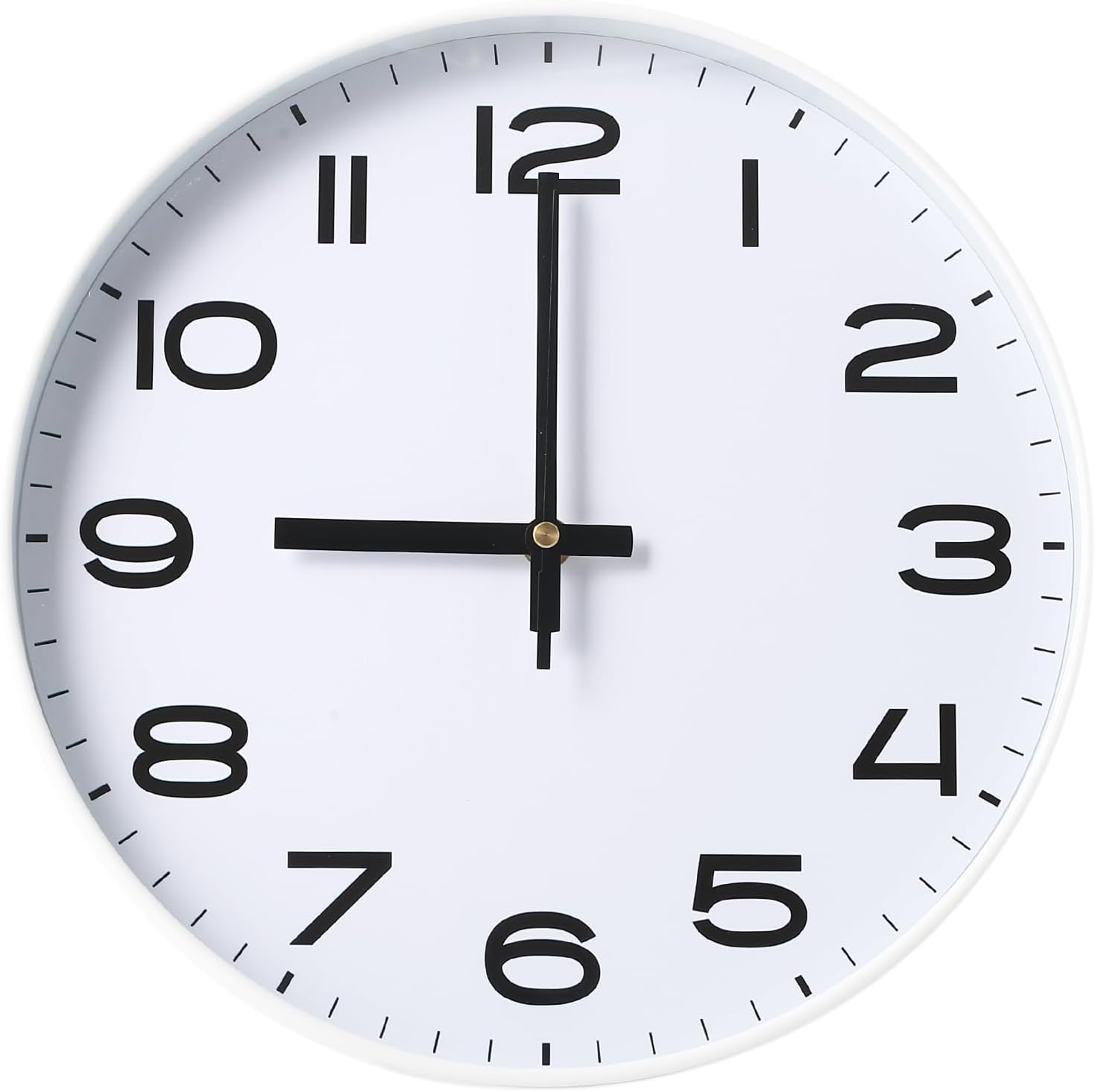 Reloj de pared de 10 pulgadas silencioso sin tictac – Reloj de pared digital a pilas para sala de estar, dormitorio, cocina, oficina, decoración de