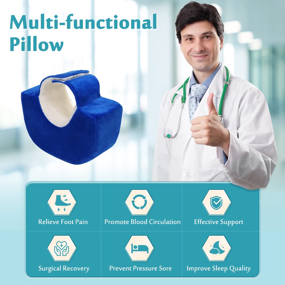 Almohadas de elevación de piernas, almohada de pie, protectores de talón para úlceras por presión, después de la cirugía, hinchazón de pies,