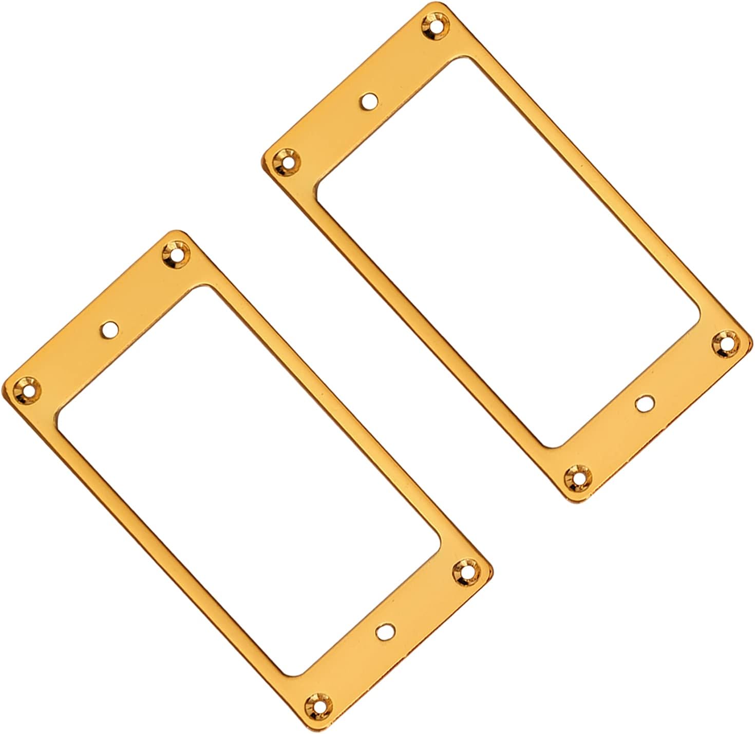 Juego de 2 fundas de metal para anillo de recogida Humbucker, compatible con guitarras eléctricas LP SG (dorado)