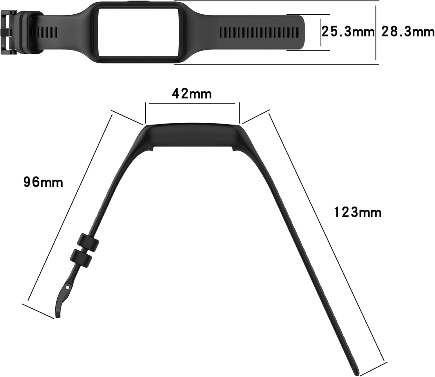 Senter Correa de repuesto de goma suave de liberación rápida para Huawei Band 7 Smart Watch