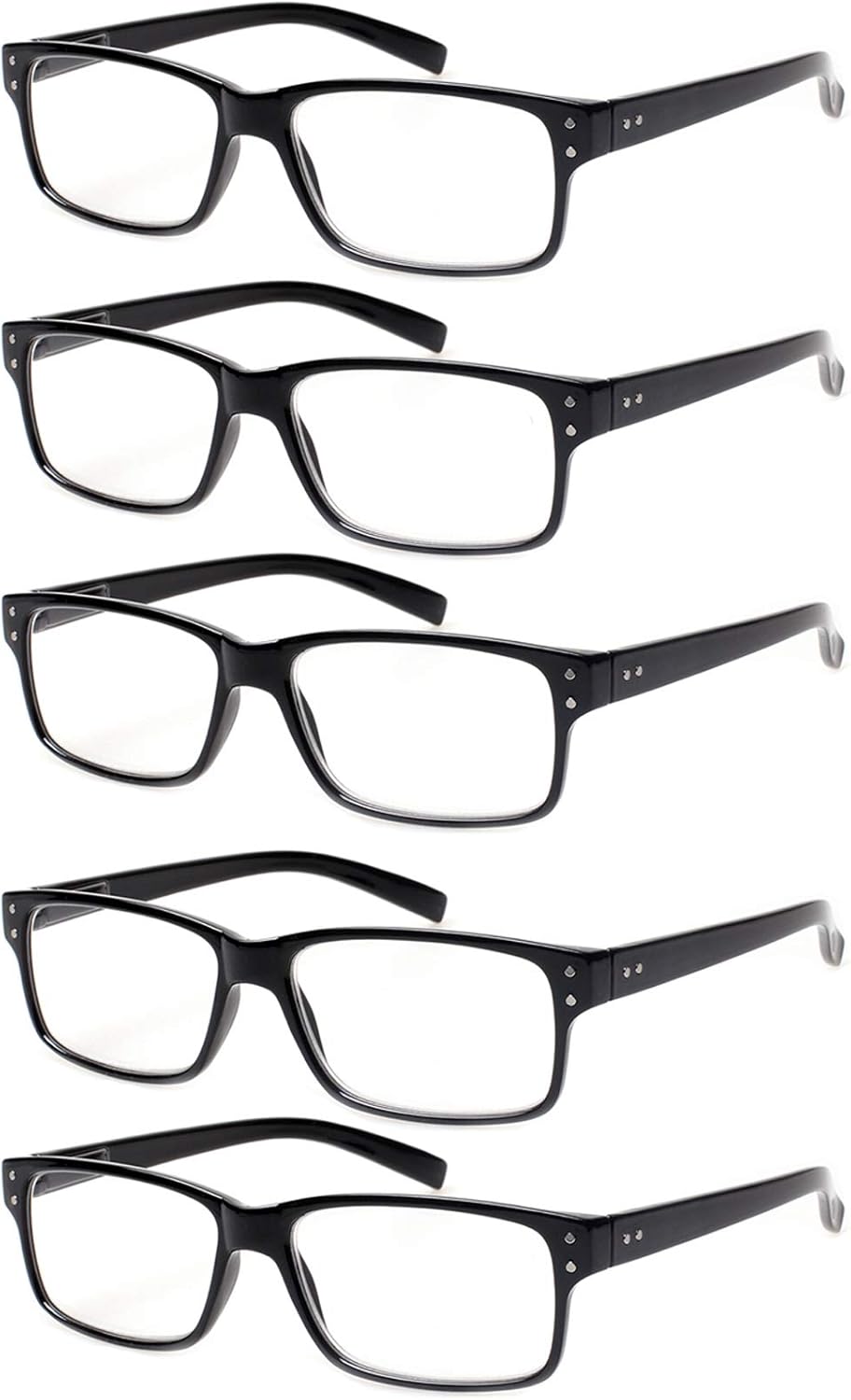 NORPERWIS Gafas de lectura con bisagra de resorte para mujeres y hombres, anteojos cuadrados con bloqueo de luz azul