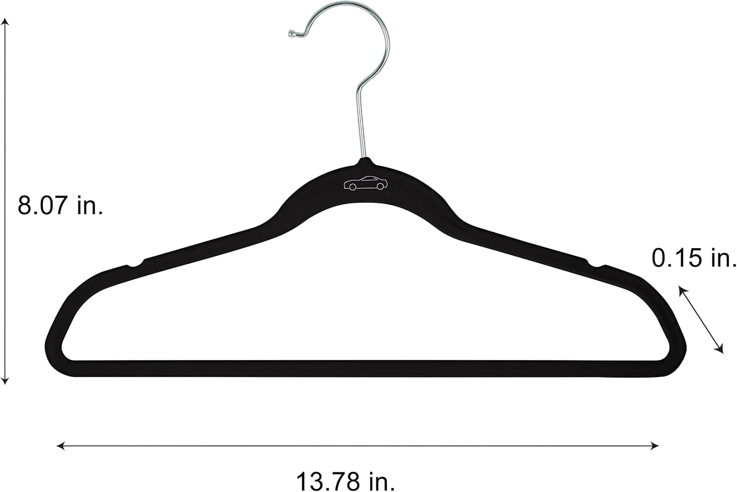 Simplify Paquete de 50 perchas de terciopelo para niños, delgadas, diseño antideslizante, ahorro de espacio, ropa para niños, camisas, pantalones,
