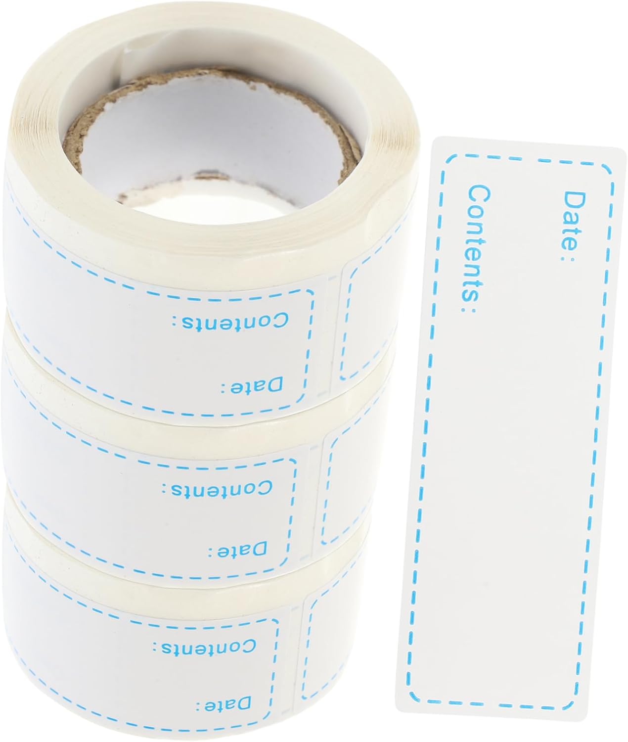 Abaodam 12 Rolls Self-Adhesive Label Dissolvable Food Labels Pantry Labels for Containers Food Date Sticker Freezer Paper Food Preparation Days
