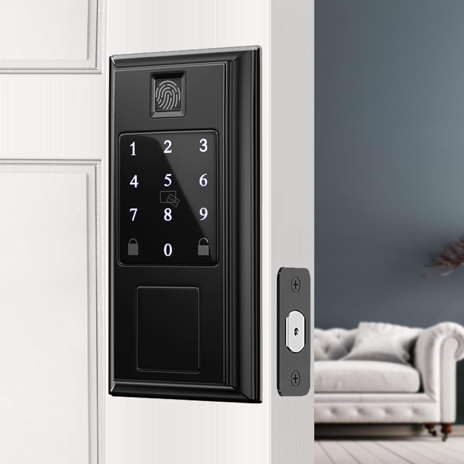 Narpult Cerradura inteligente  Cerradura de puerta de entrada sin llave  Teclado electrónico  Cerraduras inteligentes para puerta delantera, a