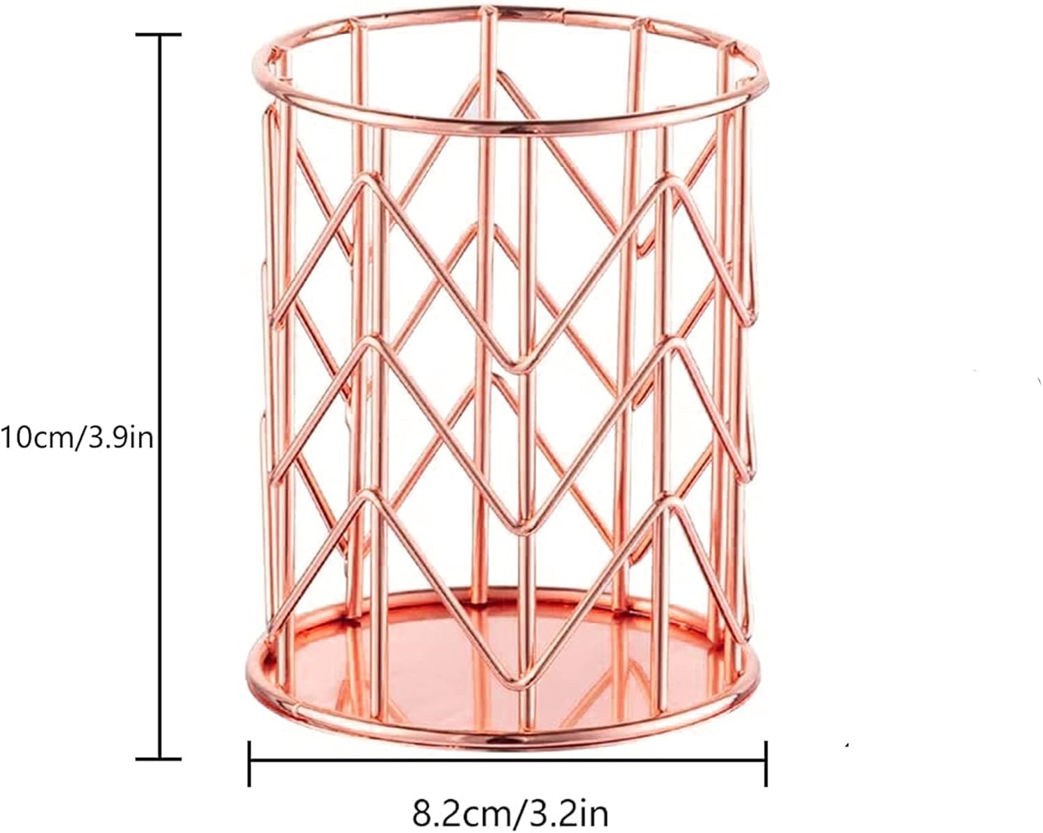 Soporte para lápices de malla metálica de alambre de oro rosa, soporte para brochas de maquillaje, organizador de bolígrafos, accesorios para