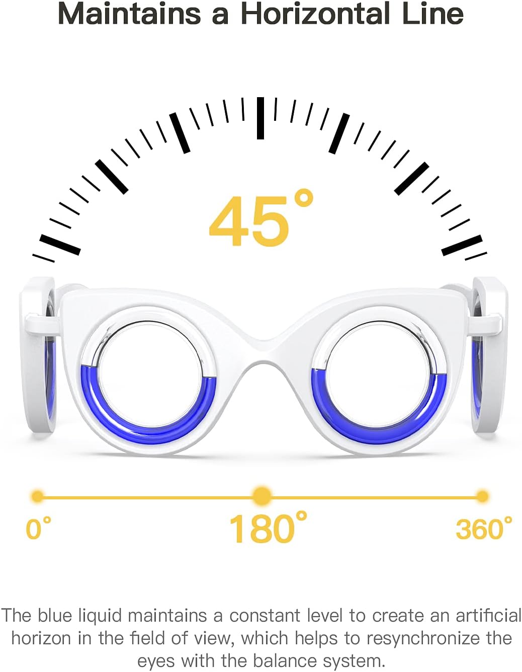 Anteojos antimareo para aliviar el mareo, mareo y mareo, gafas ligeras portátiles para aliviar náuseas para viajes para adultos o niños, 5.9