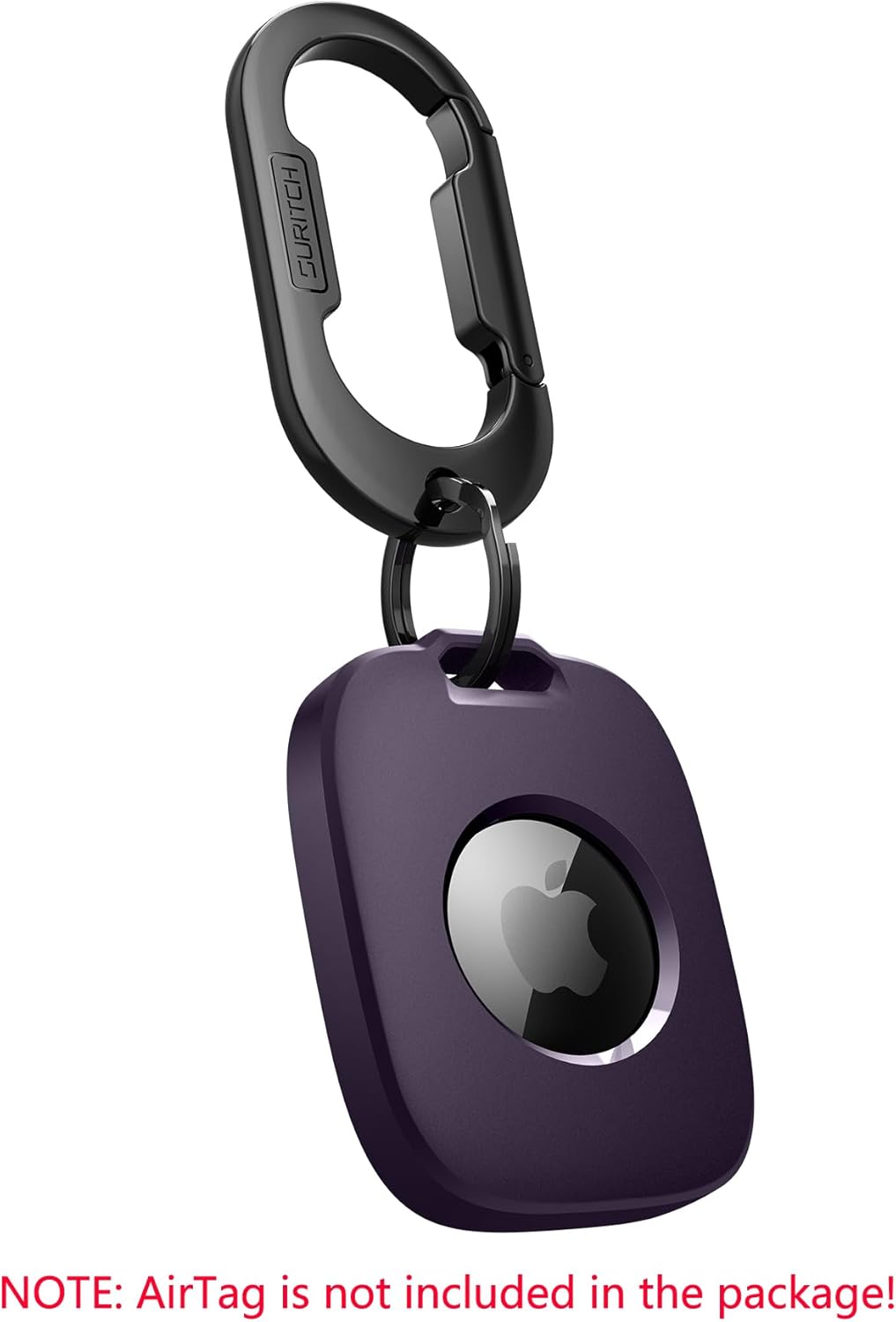 SURITCH Soporte para Apple AirTag, funda AirTag con mosquetón antipérdida, llavero protector de TPU a prueba de golpes para niños, llaves, mascotas,