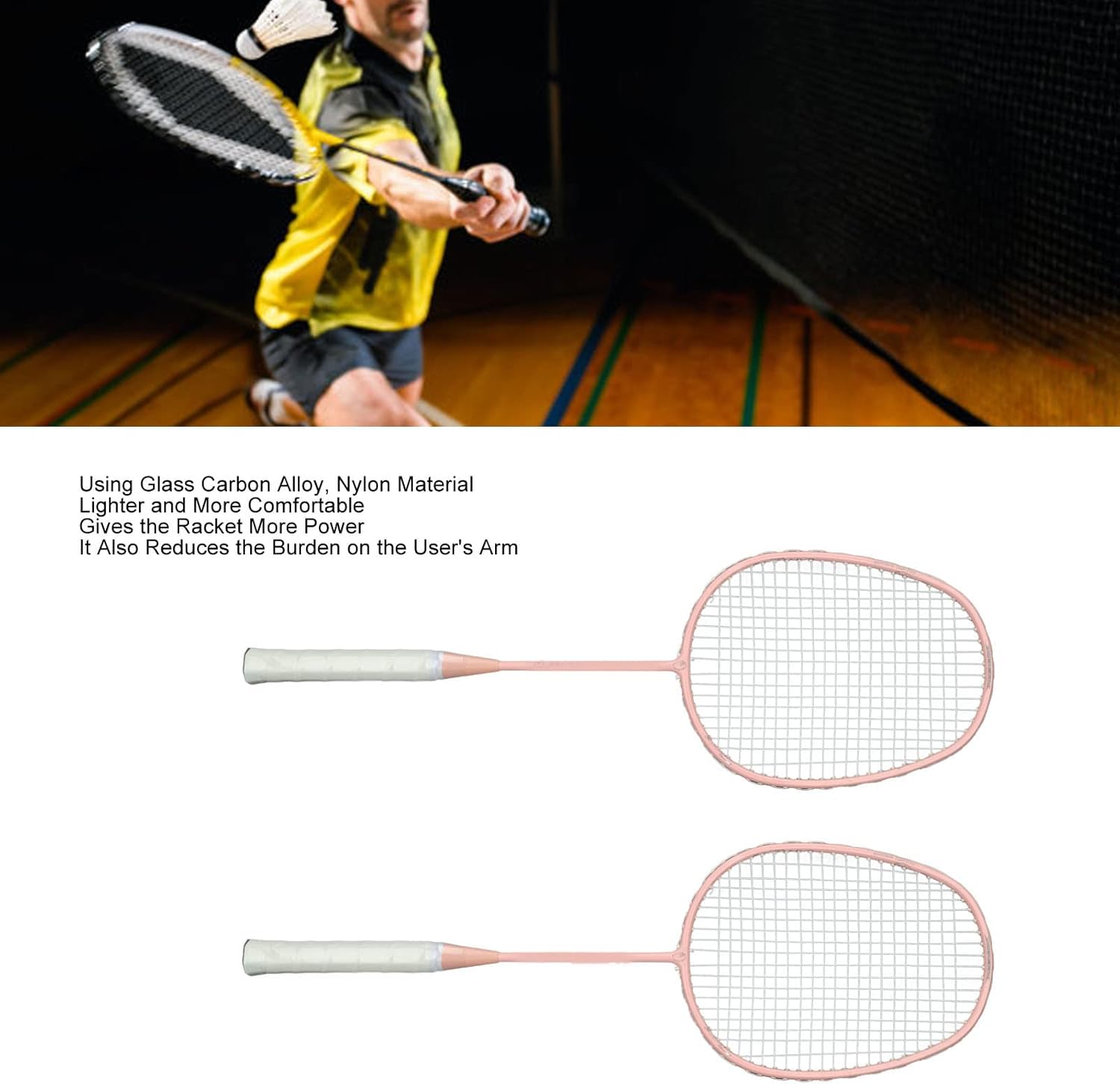 Juego de raquetas de bádminton para juegos de patio trasero al aire libre, juego recreativo, principiantes, deportes, raqueta de bádminton recta con