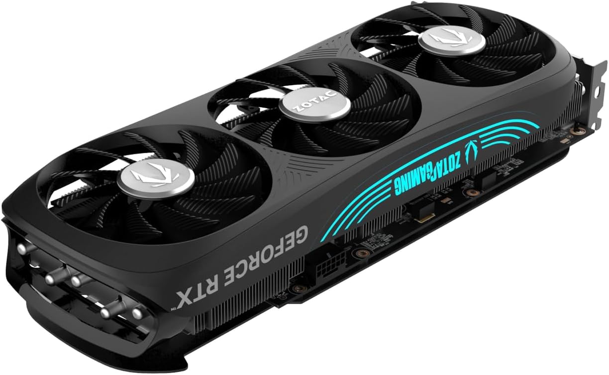 ZOTAC Gaming GeForce RTX 4070 Super Trinity Black Edion DLSS 3 12GB GDDR6X 192-bit 21 Gbps PCIE 4.0 Tarjeta gráfica para juegos, refrigeración
