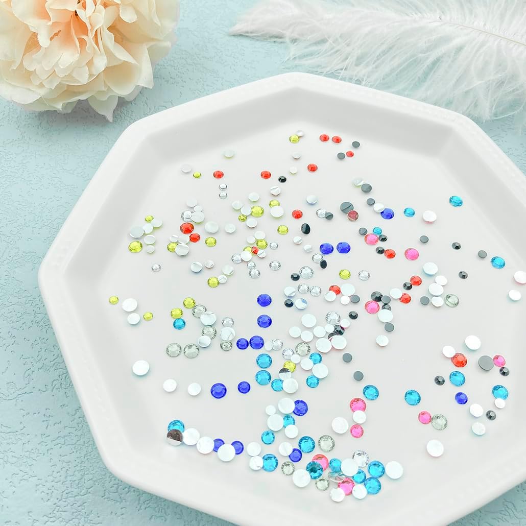 18000 diamantes de imitación de resina con parte trasera plana de 0.118 pulgadas, 0.118 pulgadas, 0.117 pulgadas, de resina no termofija, para uñas,