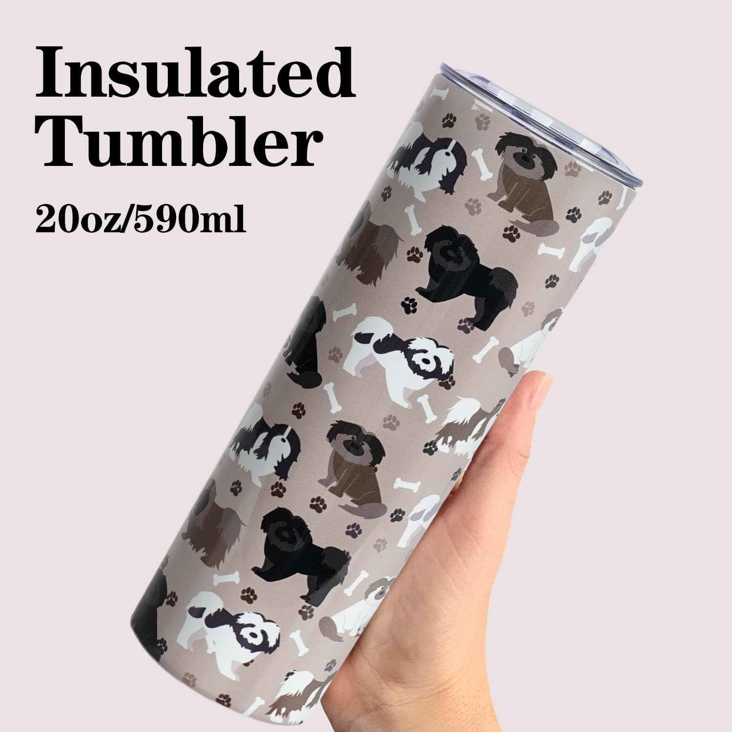 Shih Tzu Regalos para mujeres, vaso Shih Tzu, regalos para amantes de los perros, regalo para perros, tazas de café de viaje Shih Tzu para bebidas