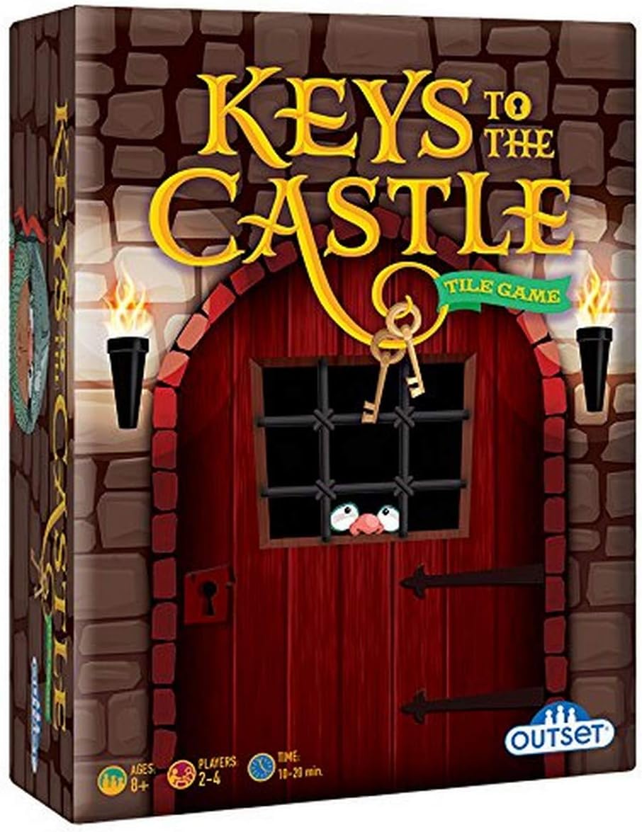 Keys to the Castle – Incluye 54 cartas y 40 azulejos para construir un castillo para que tú y tus compañeros caballeros corran hasta la línea de