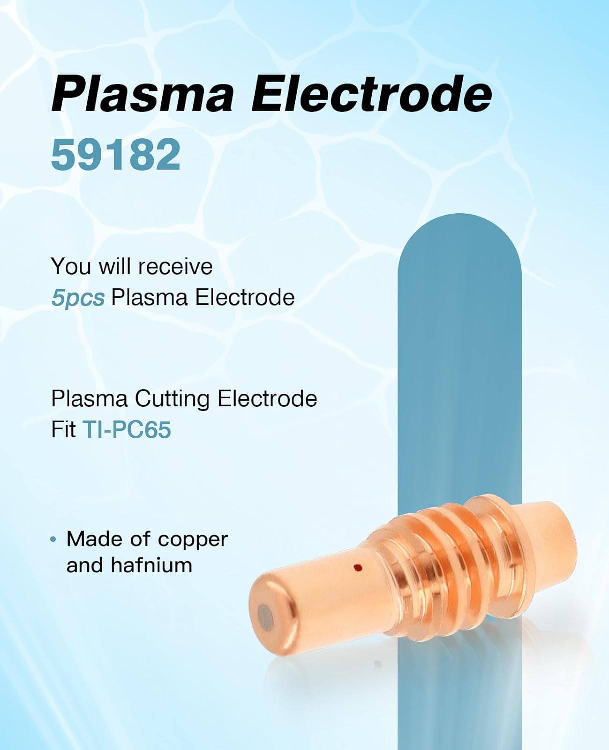 Electrodo 59182 Boquilla 59164 Puntas 65A Fit TI-PC65 Antorcha IPT-65 58895 Harbor Freight Titanium 65A Cutter 10PK