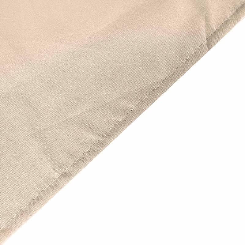 Mantel de poliéster ajustado color nude de 8 pies para bodas, fiestas, eventos, mantelería