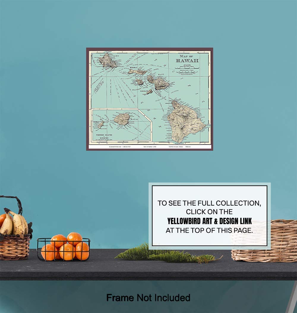 Hawaiian Wall Decor – Hawaiian Wall Art – Hawaii Wall Art Print – 8×10 Hawaii Poster – Hawaii Wall Decor – Tropical Wall Decor – Hawaiian Islands