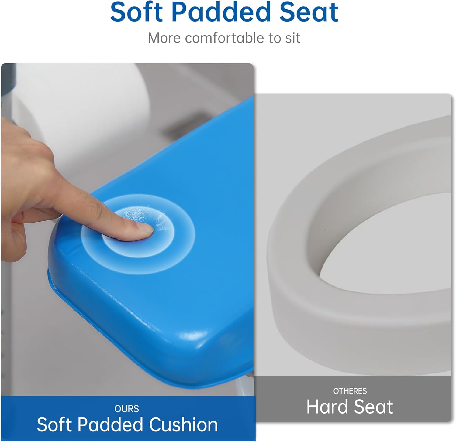 Asiento de inodoro elevado de alta resistencia con reposabrazos y respaldo, elevador elevado de asiento de inodoro 450 libras, silla médica de