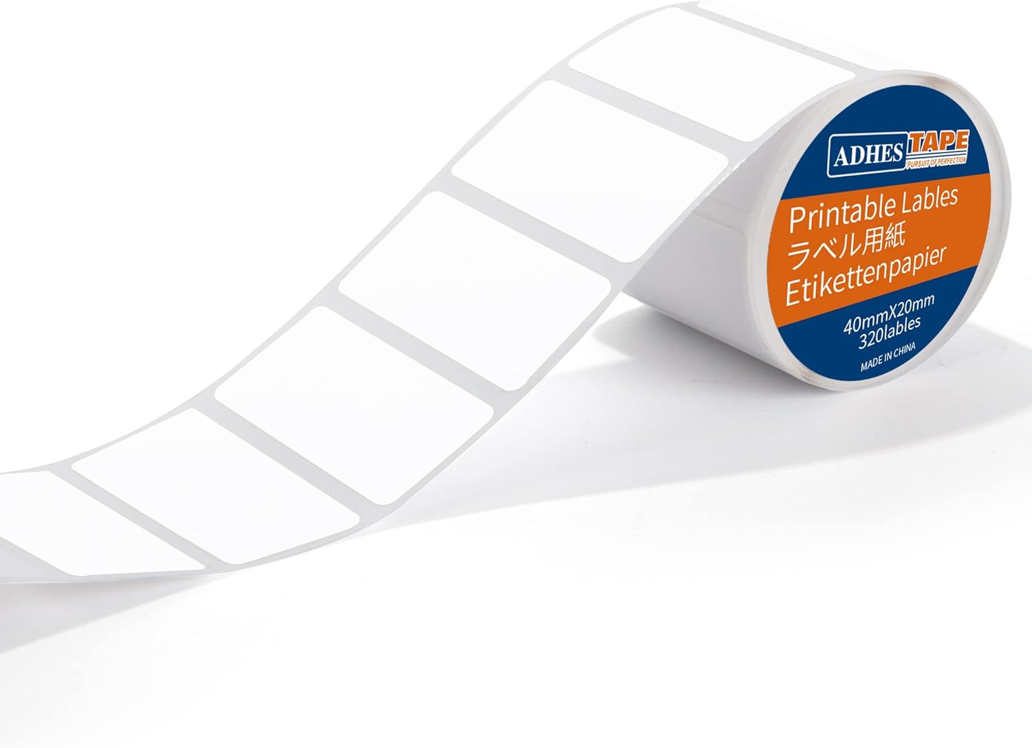 ADHES – Rollo de etiquetas térmicas directas de 1-12 x 34 pulgadas (1.575 x 0.787 in), compatible con impresora térmica, papel de impresora de