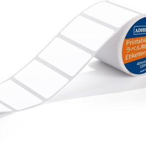 ADHES – Rollo de etiquetas térmicas directas de 1-12 x 34 pulgadas (1.575 x 0.787 in), compatible con impresora térmica, papel de impresora de ADHES – Rollo de etiquetas térmicas directas de 1-12 x 34 pulgadas (1.575 x 0.787 in), compatible con impresora térmica, papel de impresora de