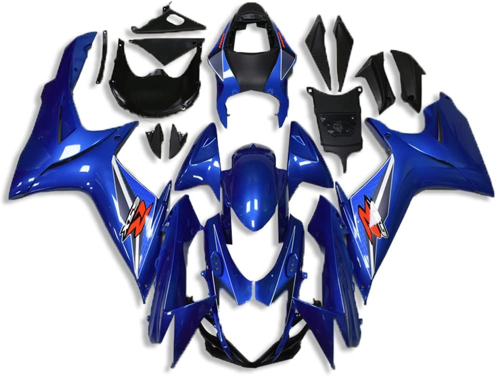 Fairing Lake Blue Fit para GSXR 600 750 2011-2024 Molde de inyección ABS Plásticos Aftermarket Kit de carrocería 2012 2013 2014 2015 2016 2017 2018