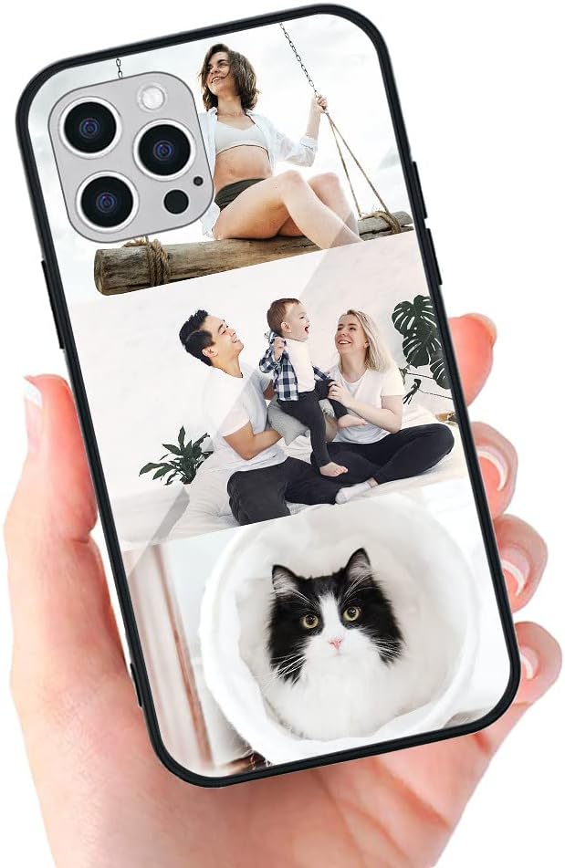 MXCUSTOM Funda de teléfono personalizada para Apple iPhone 1212 Pro, funda personalizada personalizada de vidrio templado antiarañazos, a prueba de