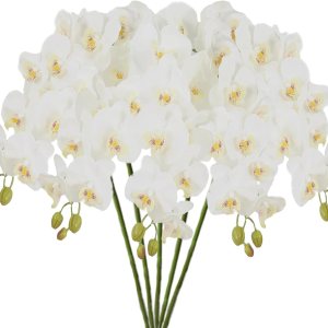 5 piezas de flores artificiales de orquídeas artificiales para decoración 5 piezas de flores artificiales de orquídeas artificiales para decoración