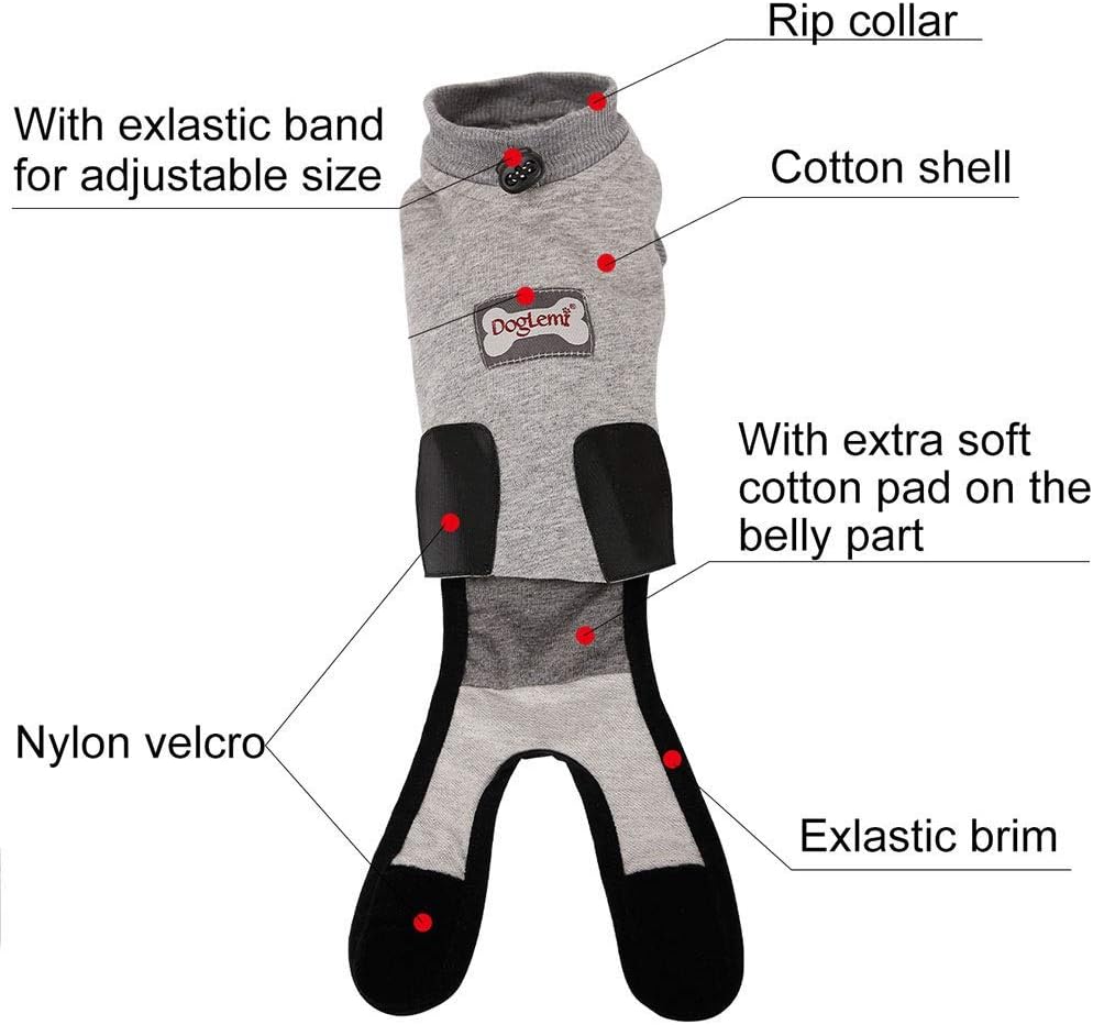 Bonaweite Traje de recuperación para gatos, traje de recuperación profesional para gatos para heridas abdominales, camisa alternativa antilamidas