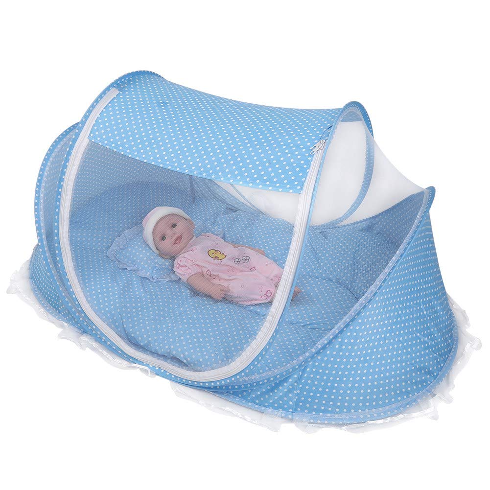 Red para cama de bebé, mosquitera de malla, portátil para proteger contra picaduras de mosquitos en interiores para mantener a las mascotas fuera de