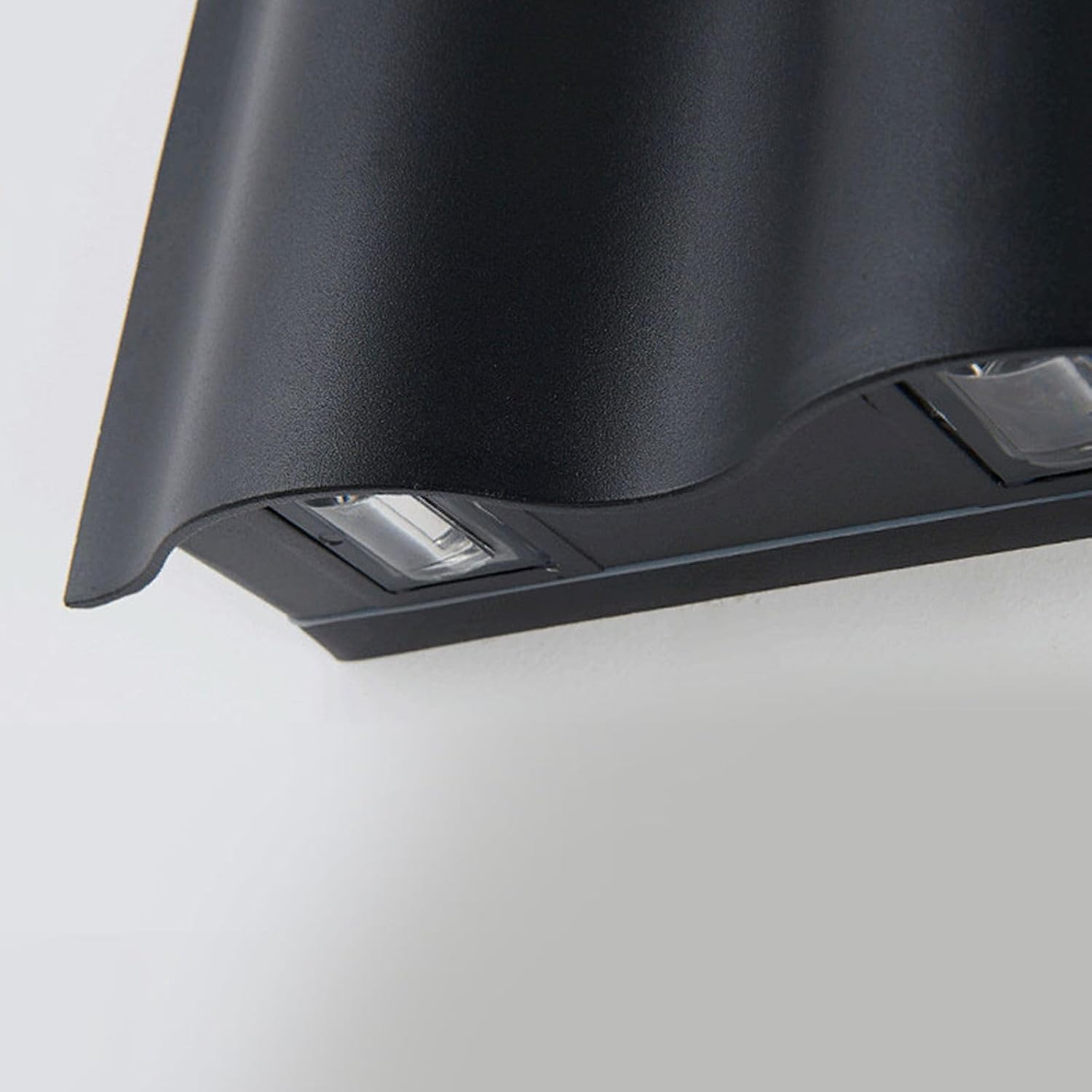 JHOTEC Aplique LED único de diseño de arco con luces arriba y abajo, apliques de pared impermeables para exteriores, adecuado para jardines, paquete