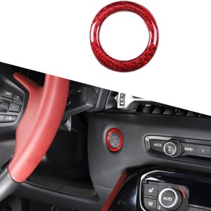 Anillo protector decorativo para interruptor de motor de arranque de encendido de automóvil, borde de fibra de carbono real, apto para Toyota Supra Anillo protector decorativo para interruptor de motor de arranque de encendido de automóvil, borde de fibra de carbono real, apto para Toyota Supra