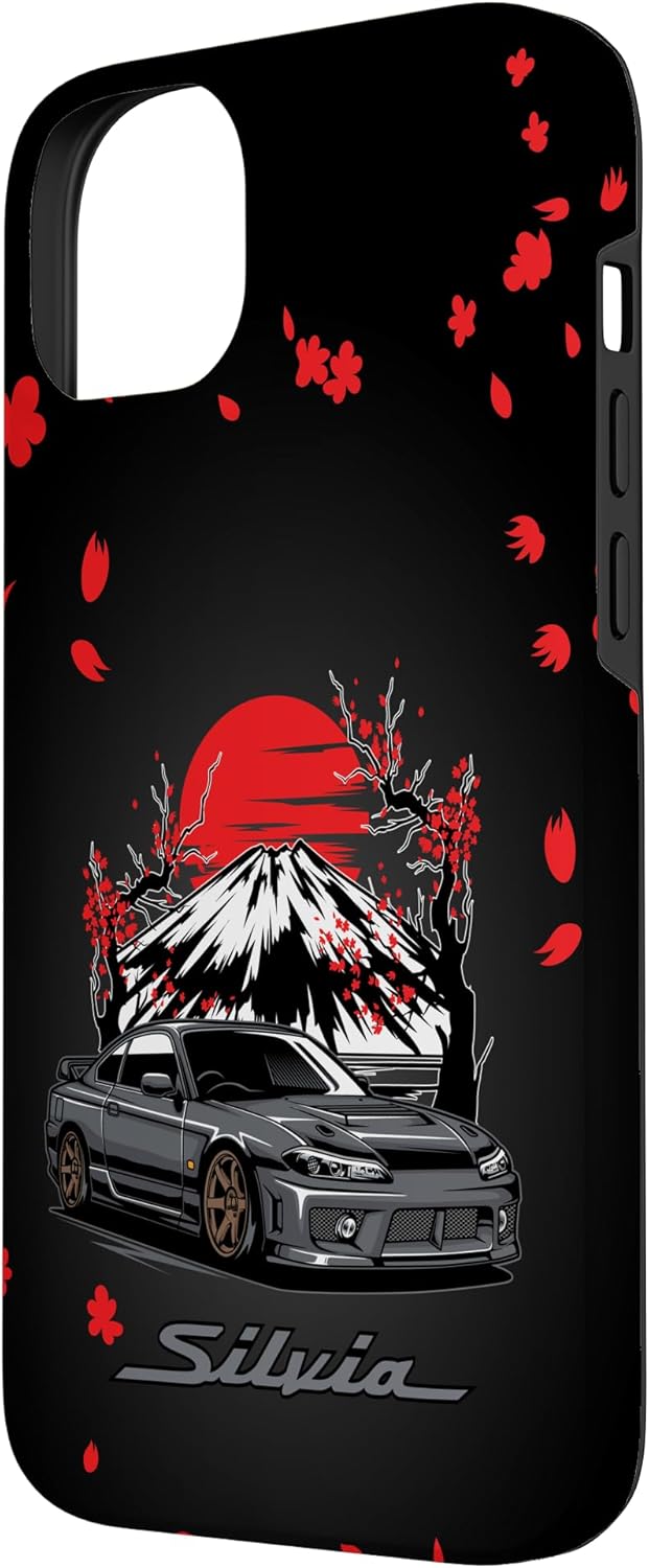 Carcasa gráfica Silvia para iPhone 14 Plus JDM con diseño de flor de cerezo